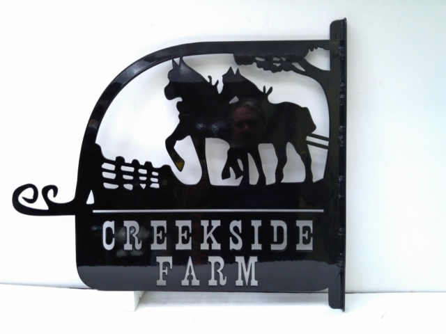 custom metal farm sign draft horses